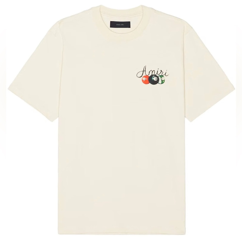 AMIRI White/Cream Pool Cue Tee